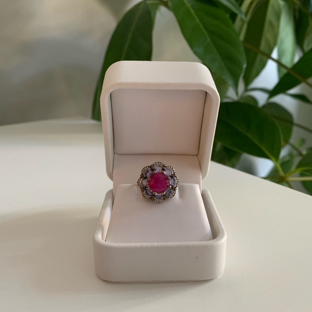 Floral Ring - 14k gold over sterling